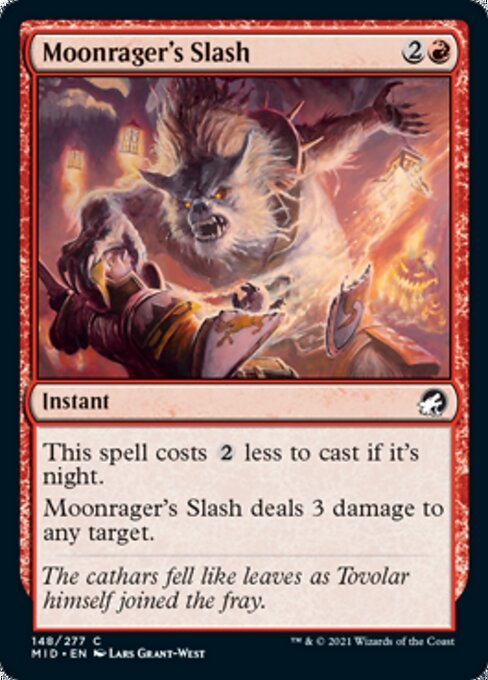 Moonrager's Slash (Innistrad: Midnight Hunt) Near Mint - Nick Nack's Full Frontal Attack