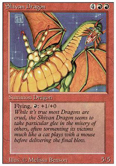Shivan Dragon (Revised) Light Play