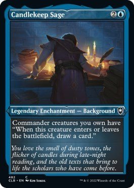 Candlekeep Sage (Etched Foil) (Commander Legends: Battle for Baldur's Gate) Near Mint Foil - Nick Nack's Full Frontal Attack
