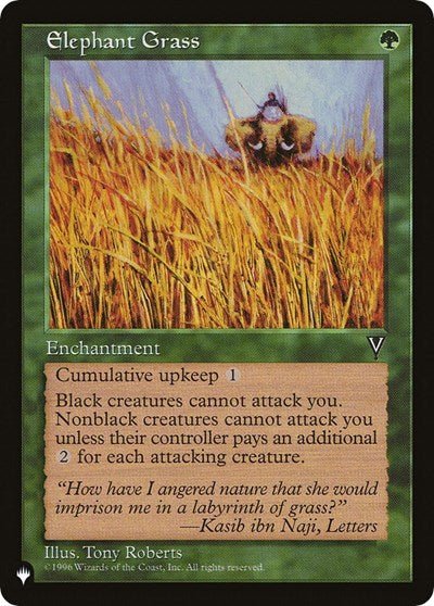 Elephant Grass (The List) Near Mint - Nick Nack's Full Frontal Attack