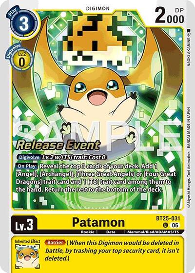 Patamon (Dual Revolution Release Event Cards) Near Mint