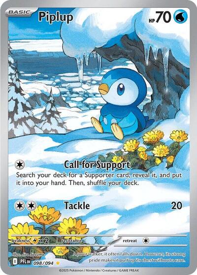 Piplup - 098 (ME02: Phantasmal Flames) Near Mint Holofoil