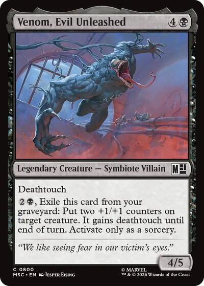 Venom, Evil Unleashed (Commander: Marvel Super Heroes) Near Mint Foil