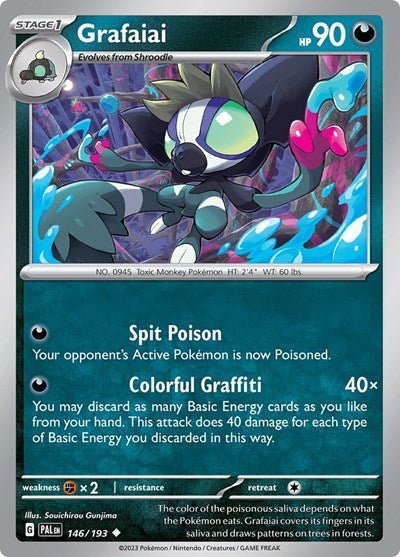 Grafaiai (SV02: Paldea Evolved) Light Play Reverse Holofoil - Nick Nack's Full Frontal Attack