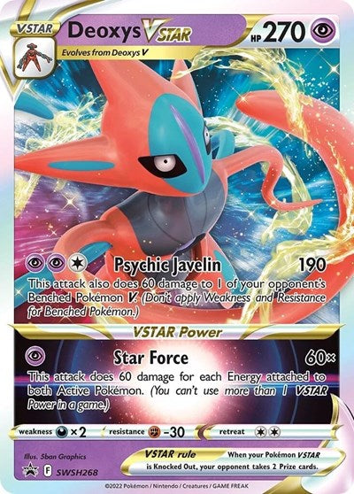 Deoxys VSTAR - SWSH268 (SWSH: Sword & Shield Promo Cards) Damaged / Poor Holofoil