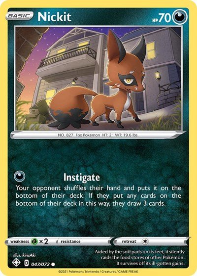Nickit (Shining Fates) Near Mint - Nick Nack's Full Frontal Attack