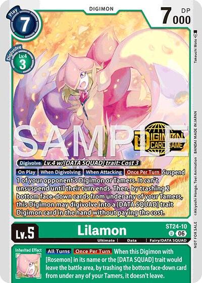Lilamon (Welcome Tamers Pack Vol.2) (Starter Deck 24: Data Squad Release Event Cards) Near Mint Foil