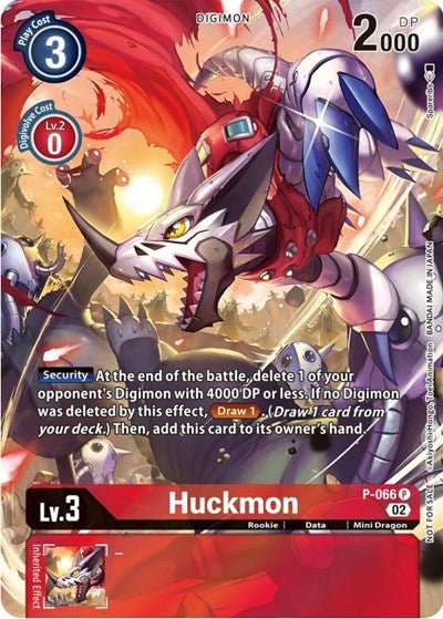 Huckmon P - 066 (Official Tournament Pack Vol.10) (Digimon Promotion Cards) Near Mint Foil - Nick Nack's Full Frontal Attack