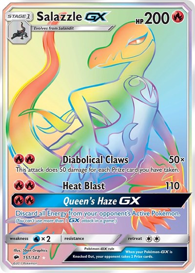 Salazzle GX (Secret) (SM - Burning Shadows) Near Mint Holofoil