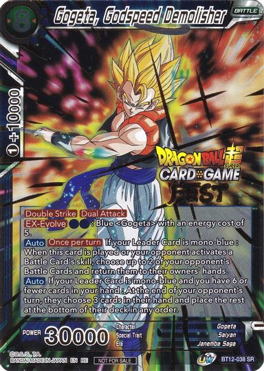 Gogeta, Godspeed Demolisher (Card Game Fest 2022) (BT12-038) [Tarjetas de promoción del torneo] 