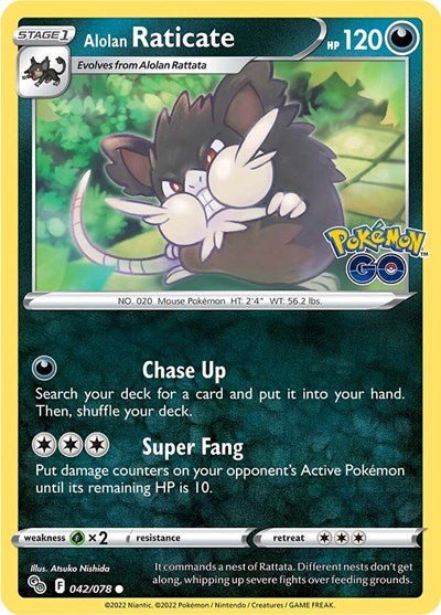 Alolan Raticate (Pokemon GO) Near Mint - Nick Nack's Full Frontal Attack