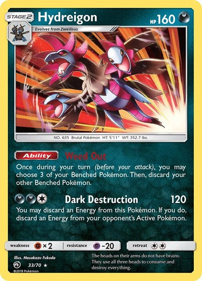 Hydreigon (Dragon Majesty) Near Mint Reverse Holofoil