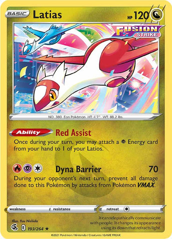 Latias (193/264) [Espada y escudo: Golpe de fusión] 