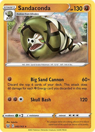 Sandaconda (SWSH05: Battle Styles) Near Mint Holofoil - Nick Nack's Full Frontal Attack