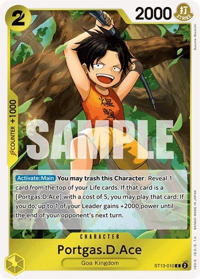 Portgas.D.Ace (010) (Ultra Deck: The Three Brothers) Near Mint Foil - Nick Nack's Full Frontal Attack