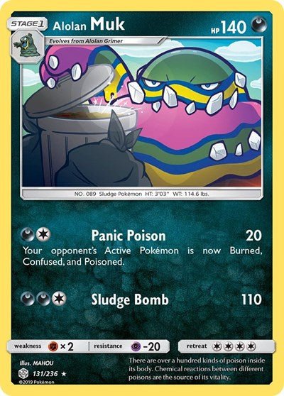 Alolan Muk (SM - Cosmic Eclipse) Near Mint - Nick Nack's Full Frontal Attack