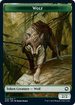 Wolf Token (Promo Pack: Adventures in the Forgotten Realms) Near Mint - Nick Nack's Full Frontal Attack