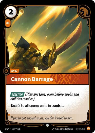 Cannon Barrage (Origins) Near Mint - Nick Nack's Full Frontal Attack