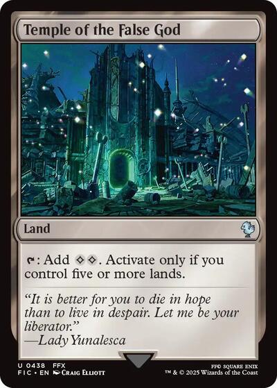 Temple of the False God (Surge Foil) (Commander: FINAL FANTASY) Near Mint Foil - Nick Nack's Full Frontal Attack