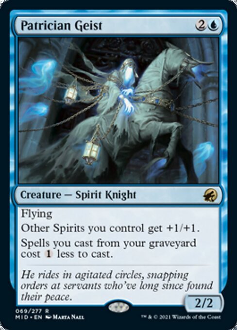 Patrician Geist (Innistrad: Midnight Hunt) Near Mint - Nick Nack's Full Frontal Attack
