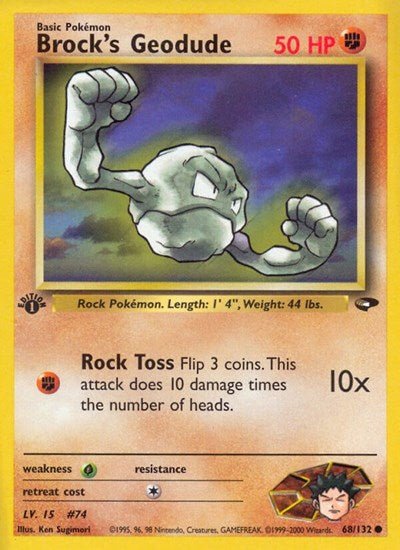 Brock's Geodude (Gym Challenge) Light Play Unlimited - Nick Nack's Full Frontal Attack