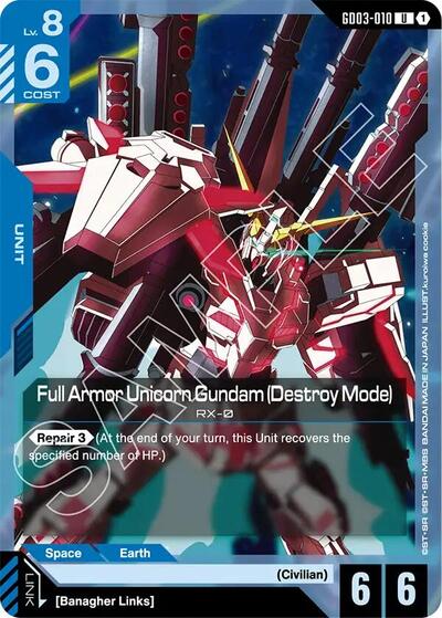 Full Armor Unicorn Gundam (Destroy Mode) (Steel Requiem) Near Mint - Nick Nack's Full Frontal Attack