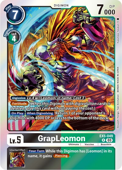 GrapLeomon (Animal Colosseum) Near Mint Foil