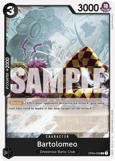 Bartolomeo (OP04 - 089) (Reprint) (Premium Booster) Near Mint Foil - Nick Nack's Full Frontal Attack