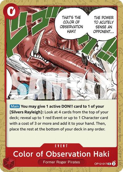 Color of Observation Haki (Legacy of the Master) Near Mint - Nick Nack's Full Frontal Attack