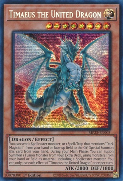 Timaeus the United Dragon (25th Anniversary Tin: Dueling Heroes Mega Pack) Light Play 1st Edition
