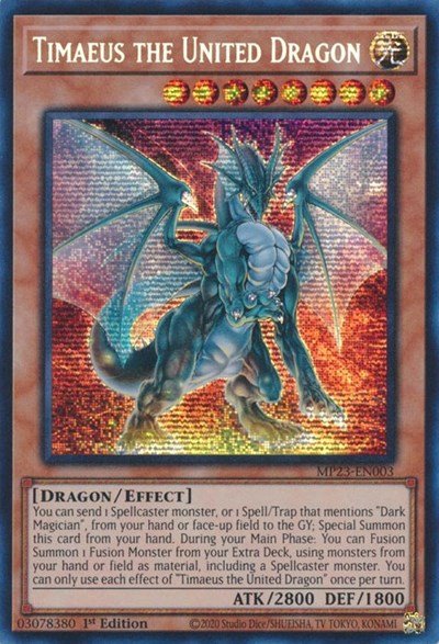 Timaeus the United Dragon (25th Anniversary Tin: Dueling Heroes Mega Pack) Light Play 1st Edition - Nick Nack's Full Frontal Attack