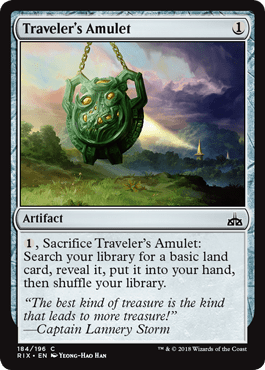 Traveler's Amulet (Rivals of Ixalan) Near Mint - Nick Nack's Full Frontal Attack