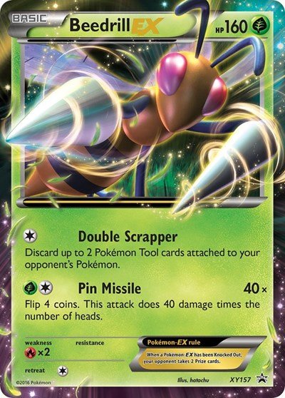 Beedrill EX - XY157 (XY Promos) Light Play Holofoil - Nick Nack's Full Frontal Attack
