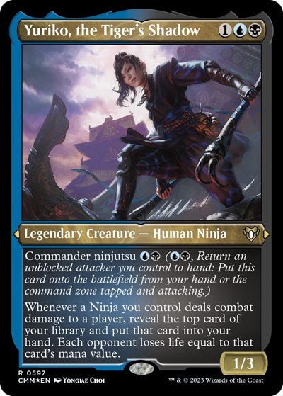 Yuriko, the Tiger's Shadow (Foil Etched) (Commander Masters) Near Mint Foil - Nick Nack's Full Frontal Attack