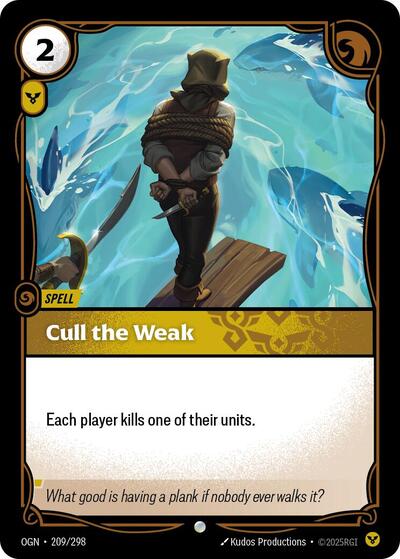 Cull the Weak (Origins) Near Mint - Nick Nack's Full Frontal Attack