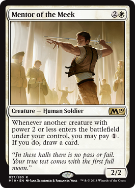 Mentor of the Meek (Magic 2019 Core Set) Near Mint