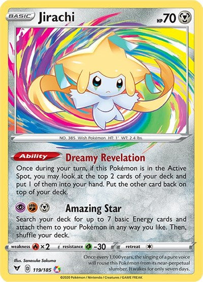 Jirachi (SWSH04: Vivid Voltage) Near Mint Holofoil