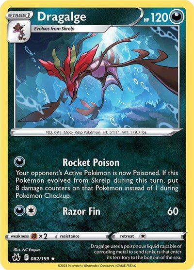 Dragalge (Crown Zenith) Near Mint Reverse Holofoil - Nick Nack's Full Frontal Attack