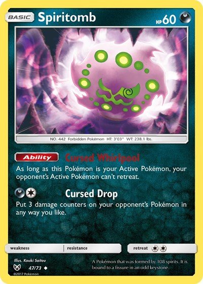 Spiritomb (Shining Legends) Near Mint - Nick Nack's Full Frontal Attack