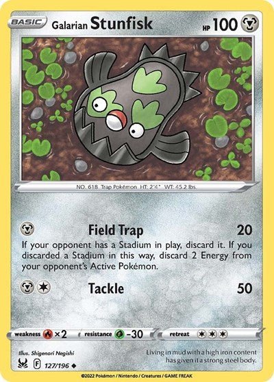 Galarian Stunfisk (SWSH11: Lost Origin) Near Mint - Nick Nack's Full Frontal Attack