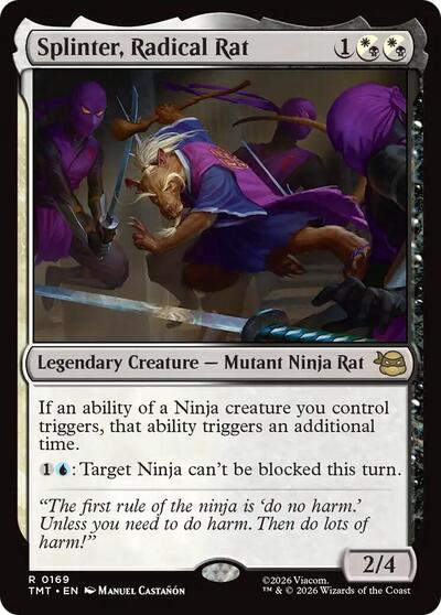Splinter, Radical Rat (Teenage Mutant Ninja Turtles) Near Mint - Nick Nack's Full Frontal Attack