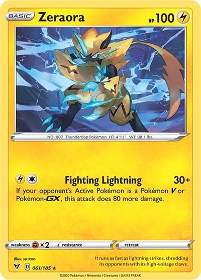 Zeraora (SWSH04: Vivid Voltage) Near Mint Holofoil
