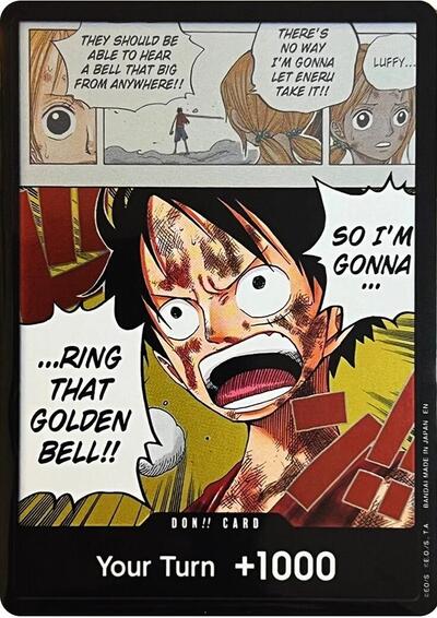 DON!! Card (Luffy) (Adventure on Kami's Island) Near Mint Foil - Nick Nack's Full Frontal Attack