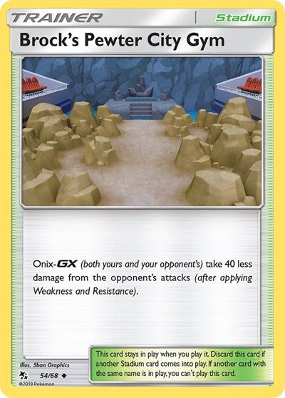 Brock's Pewter City Gym (Hidden Fates) Near Mint