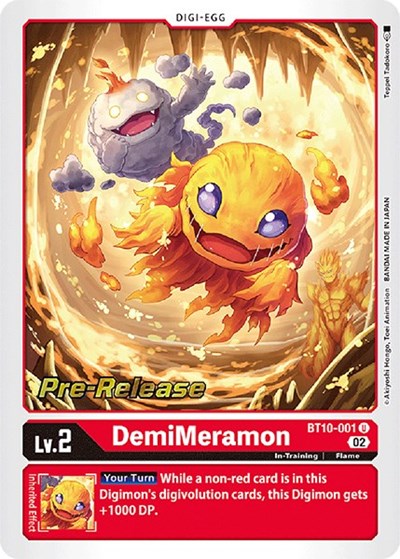 DemiMeramon (Xros Encounter Pre-Release Cards) Near Mint Foil