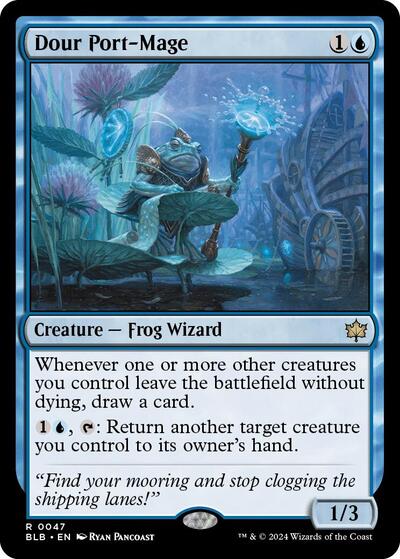 Dour Port-Mage (Bloomburrow) Near Mint Foil - Nick Nack's Full Frontal Attack