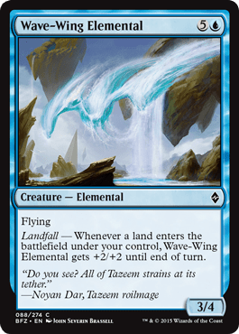 Wave - Wing Elemental (Battle for Zendikar) Near Mint - Nick Nack's Full Frontal Attack