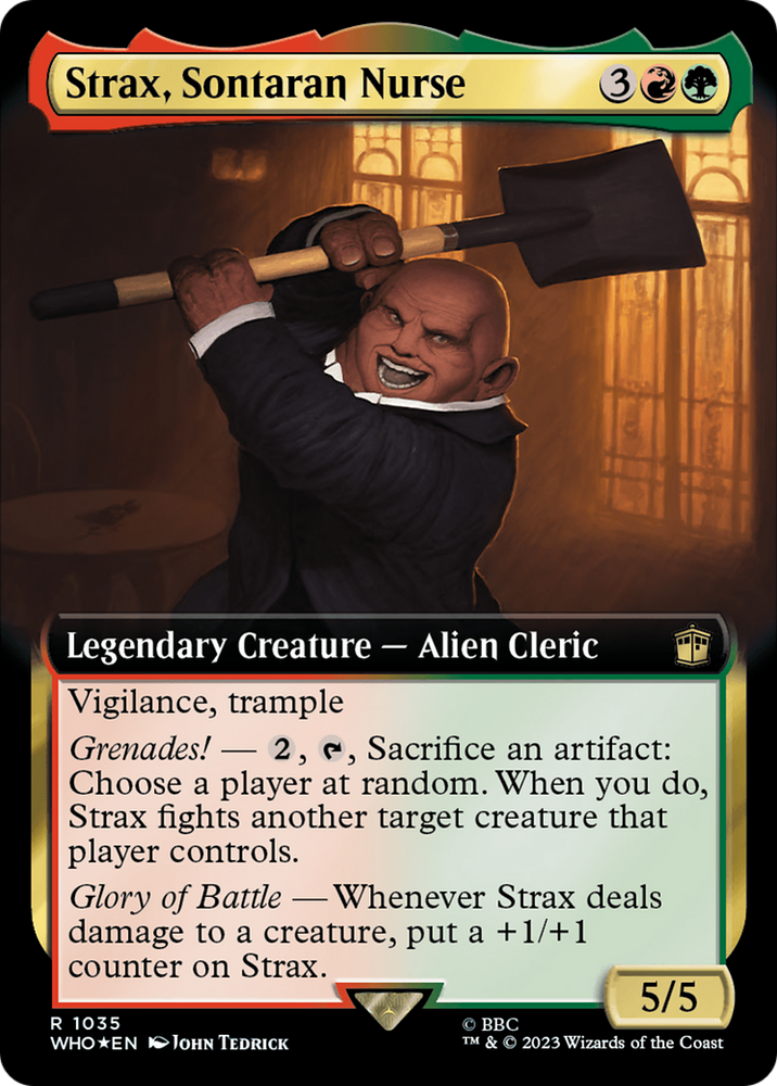 Strax, Sontaran Nurse (Extended Art) (Surge Foil) [Doctor Who]