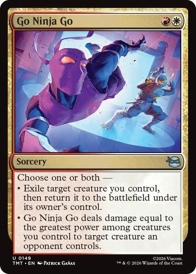 Go Ninja Go (Teenage Mutant Ninja Turtles) Near Mint Foil