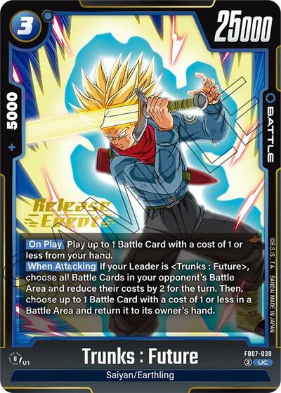 Trunks : Future (Wish For Shenron Release Event Cards) Near Mint - Nick Nack's Full Frontal Attack